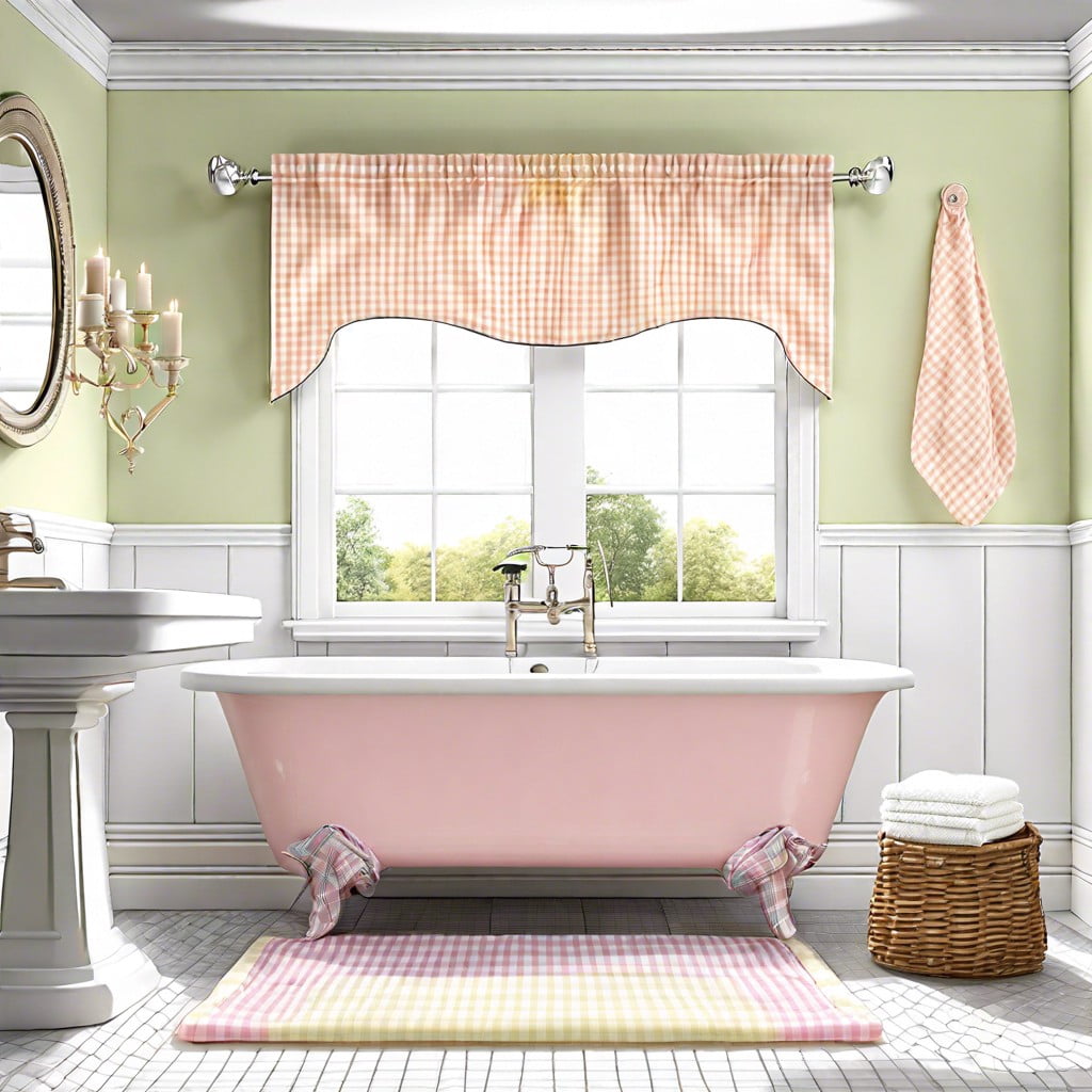 pastel gingham valance