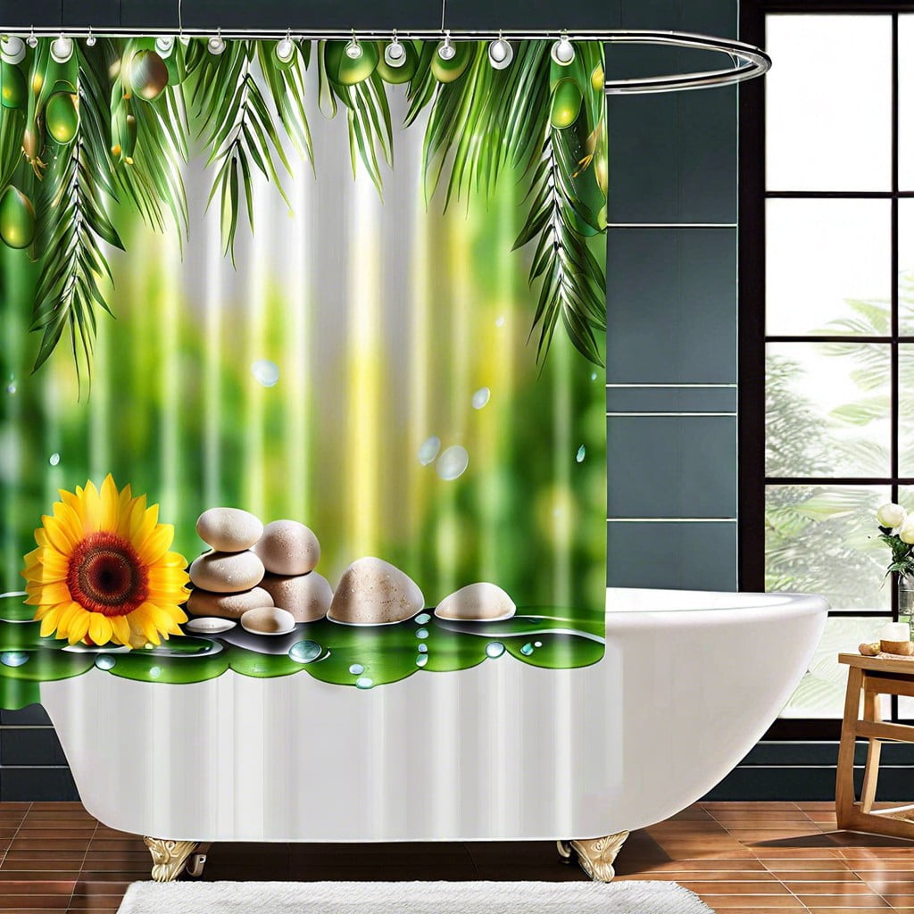 patterned waterproof curtains