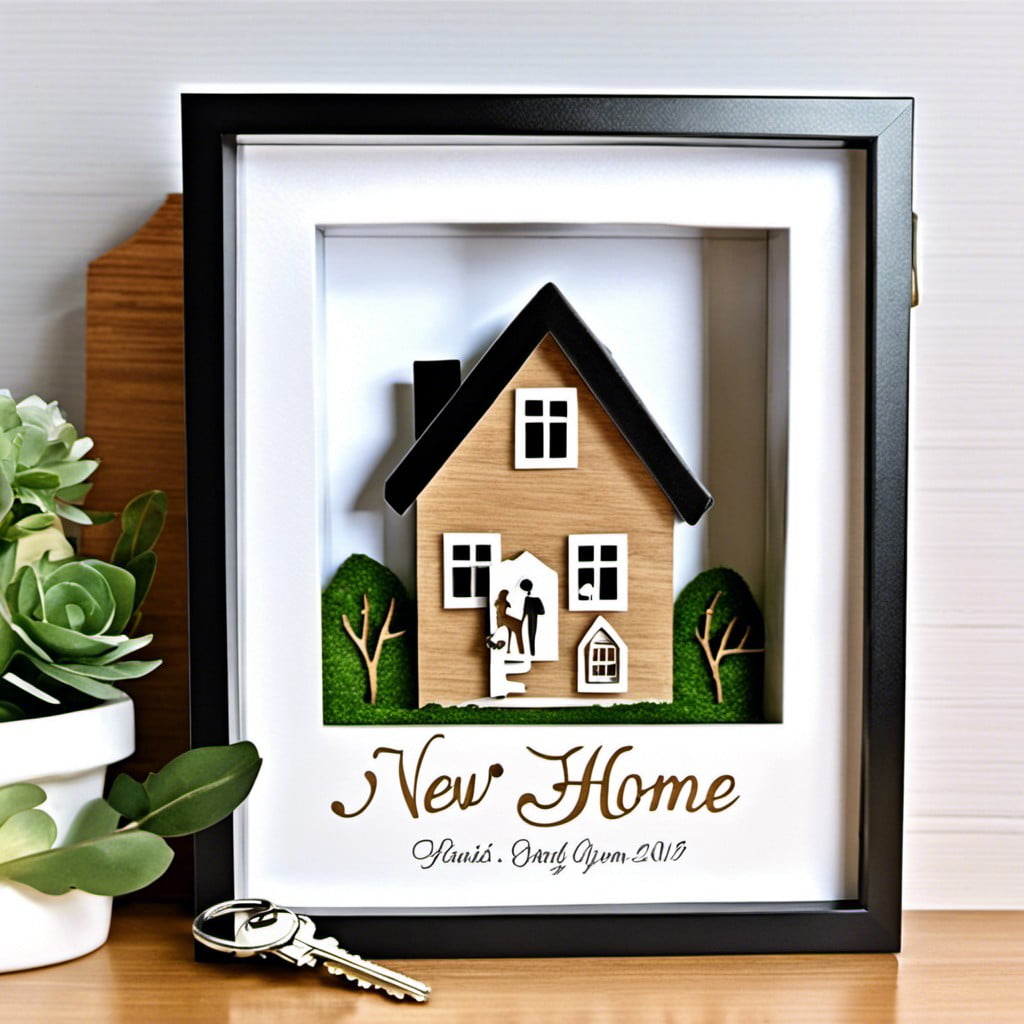 personalised new home key shadow box