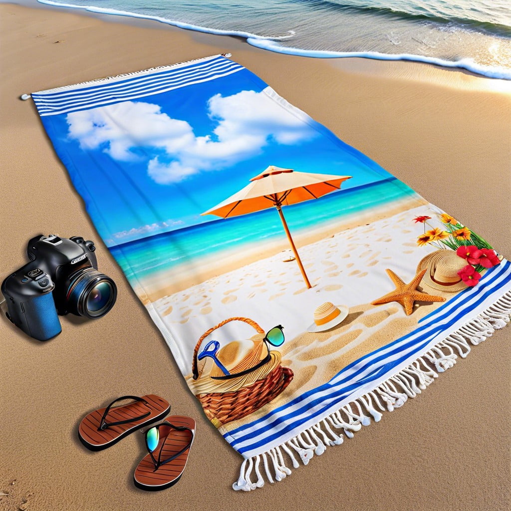 photo printed beach towel