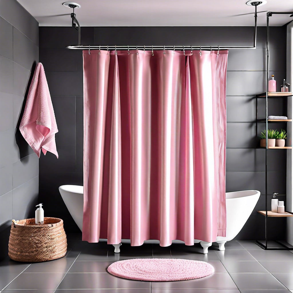 pink shower curtains