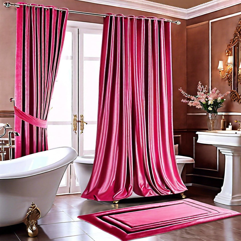 pink velvet window curtains for a plush feel
