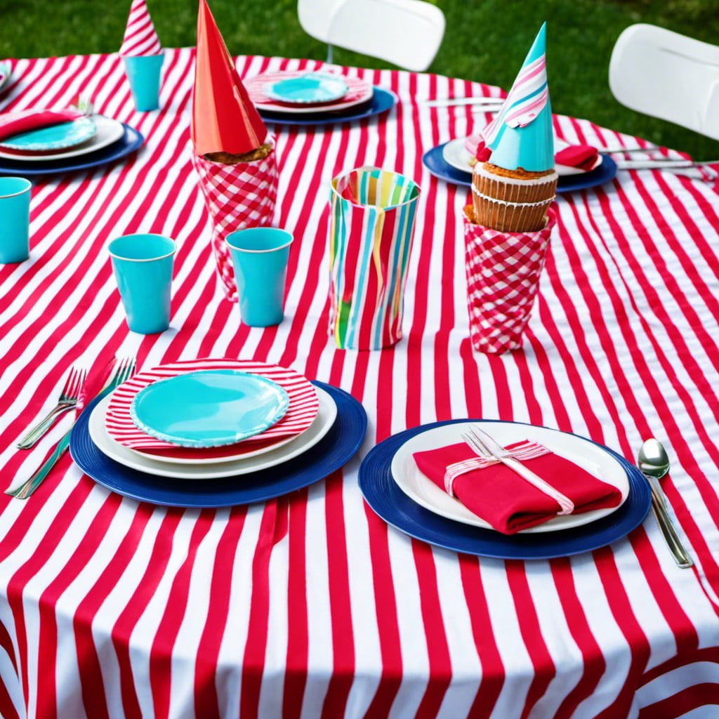 preppy striped tablecloths