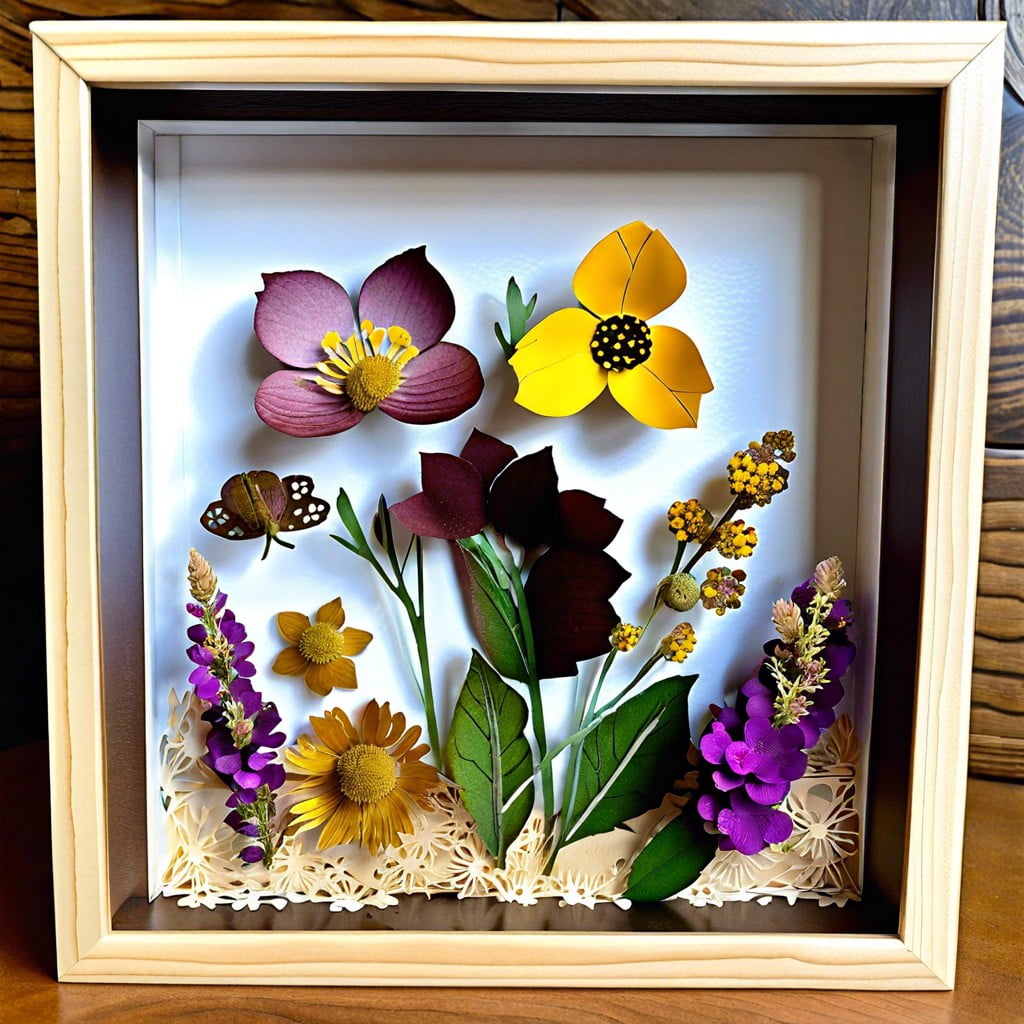 pressed flower display