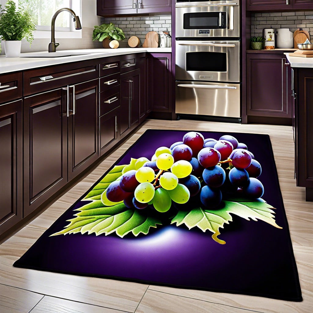 purple grape cluster rug