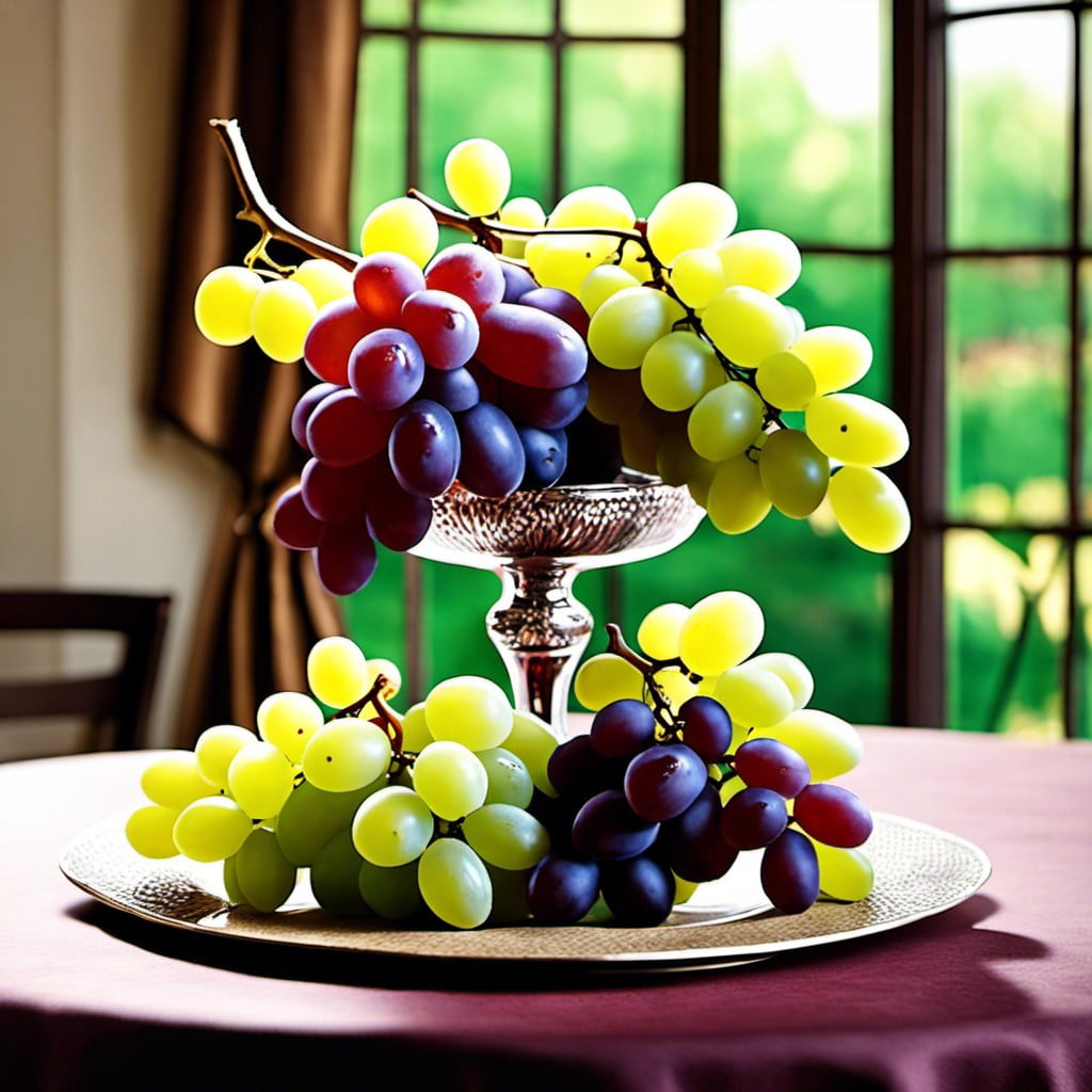 real grape bunch table scatter