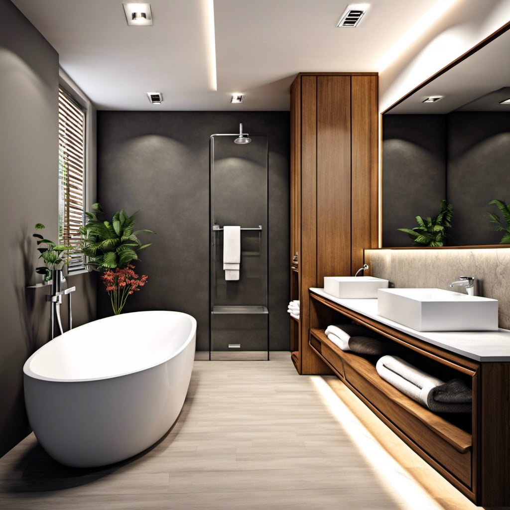 recessed sinks for a streamlined appearance