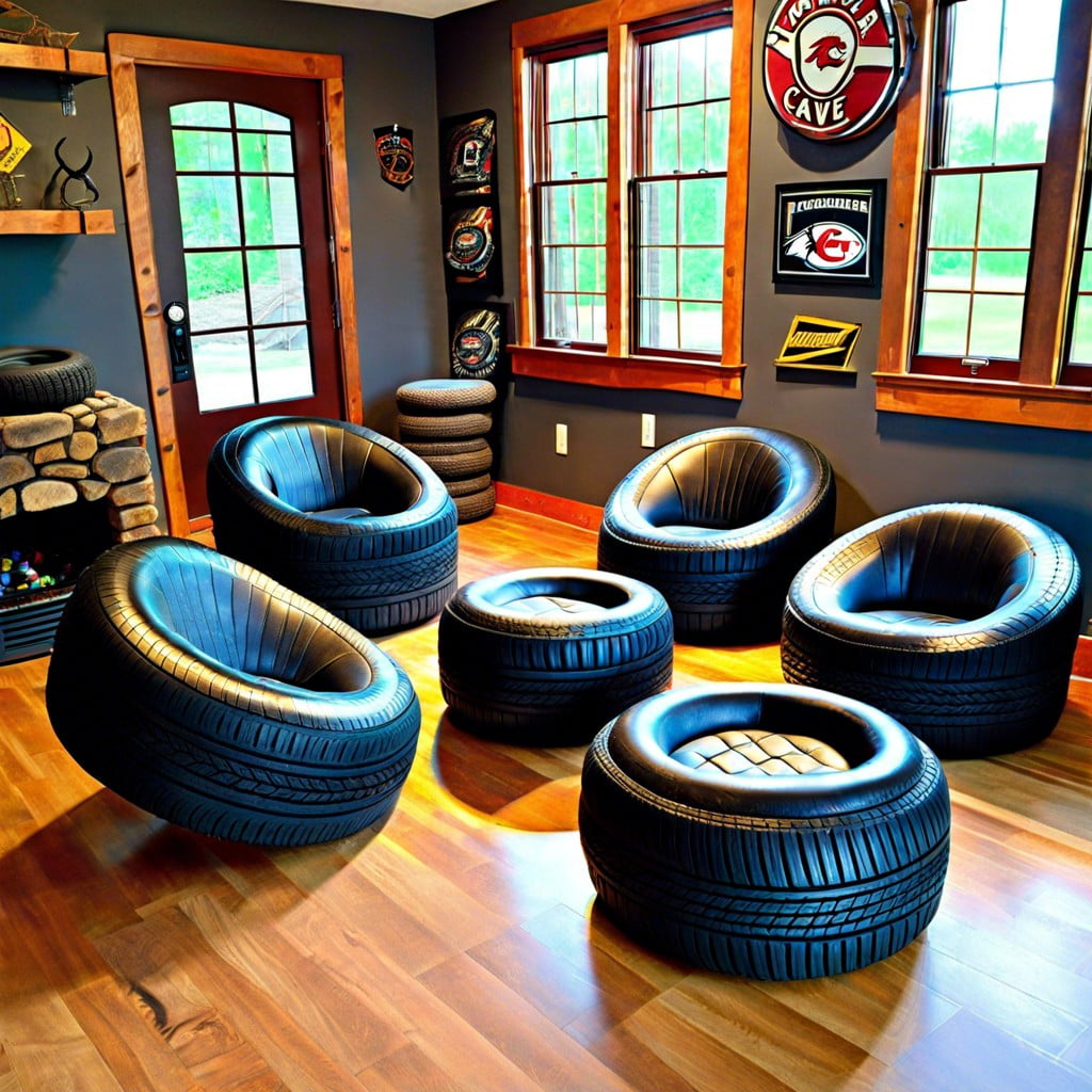recycled tires as seats