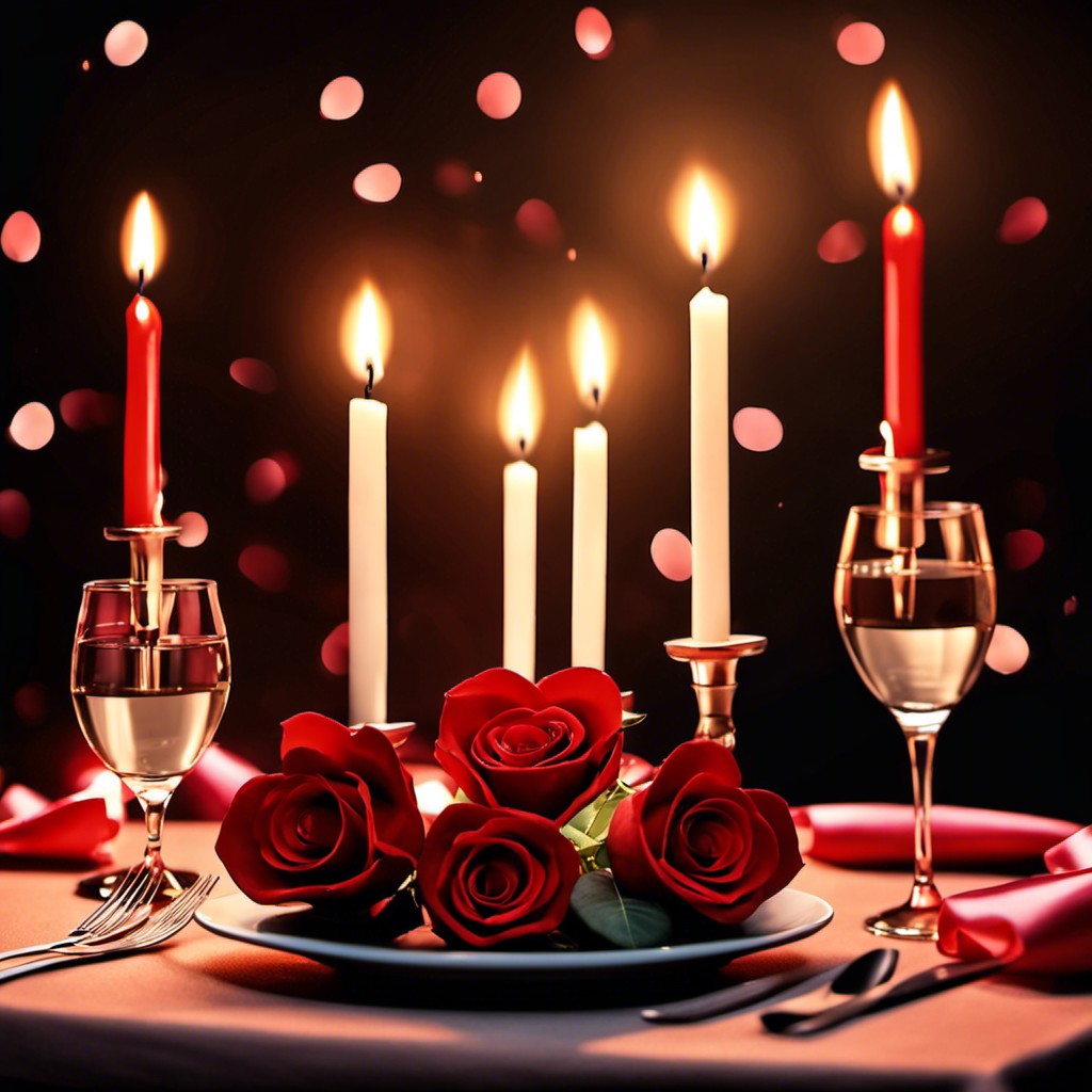 romantic candlelit dinner