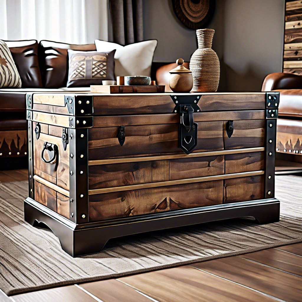 rustic storage chests