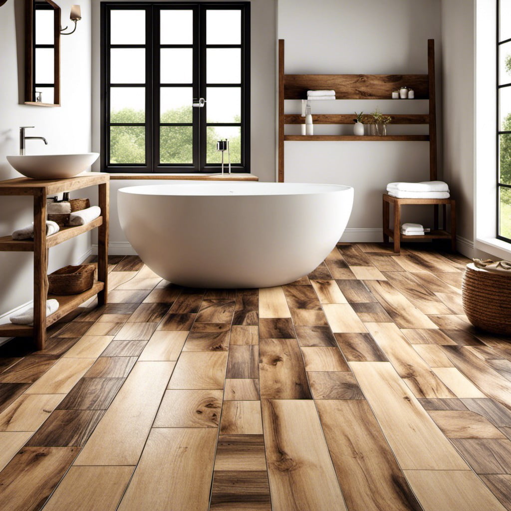 rustic wooden floor tiles