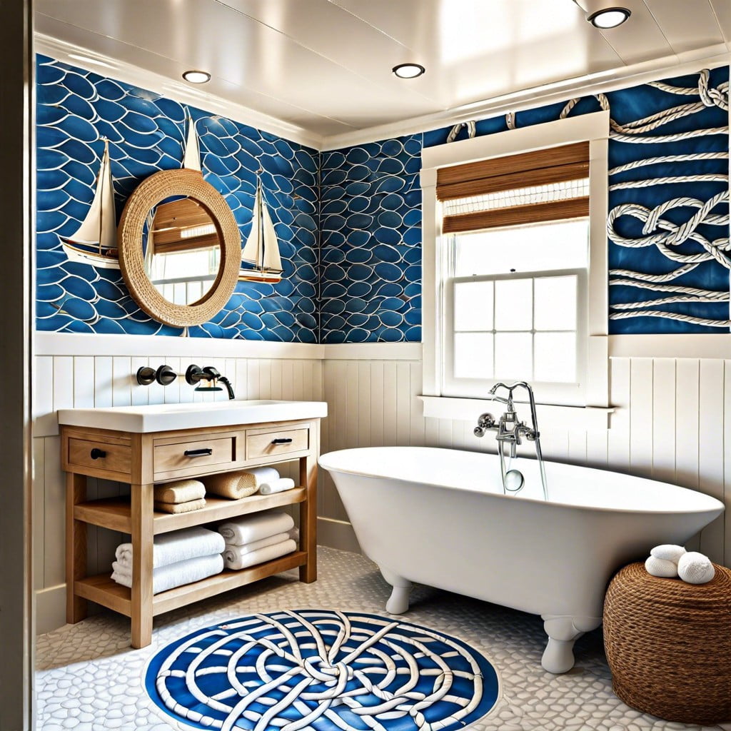 sailing knot patterned tiles