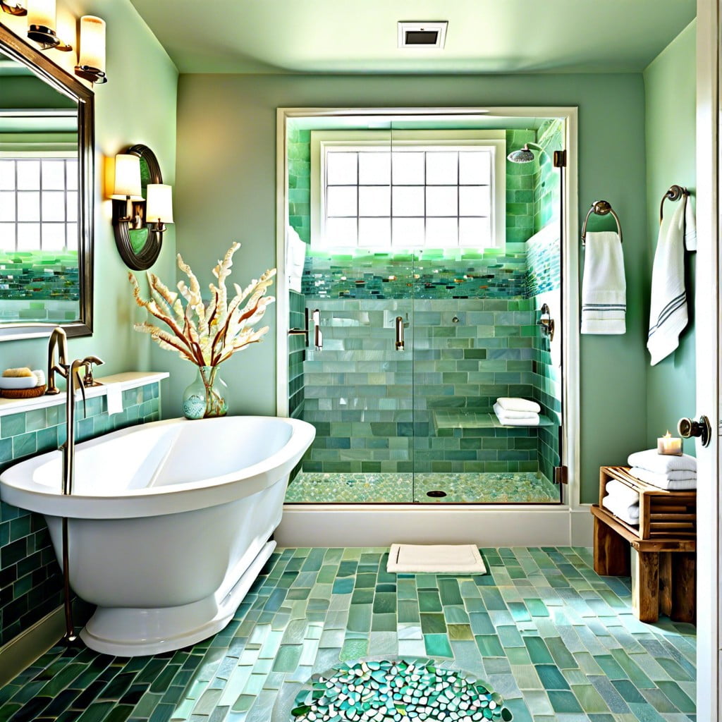 sea glass mosaic tiles