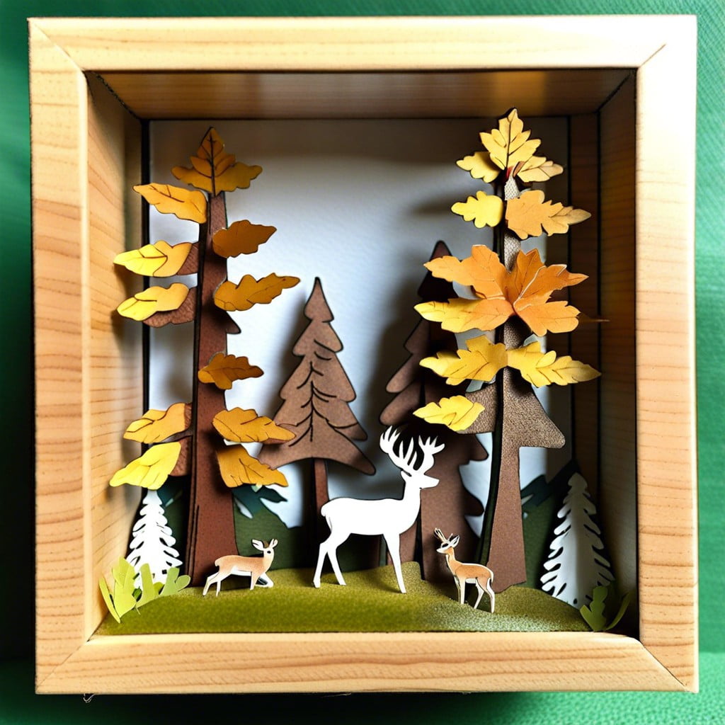 seasonal forest shadow box