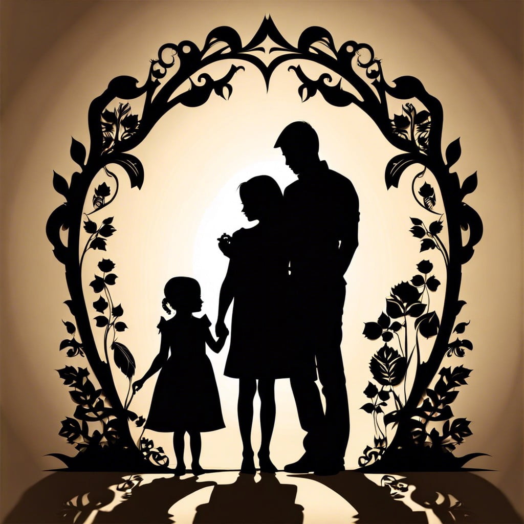 silhouette family portraits