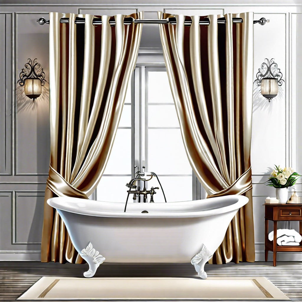 silk white curtains for sophistication