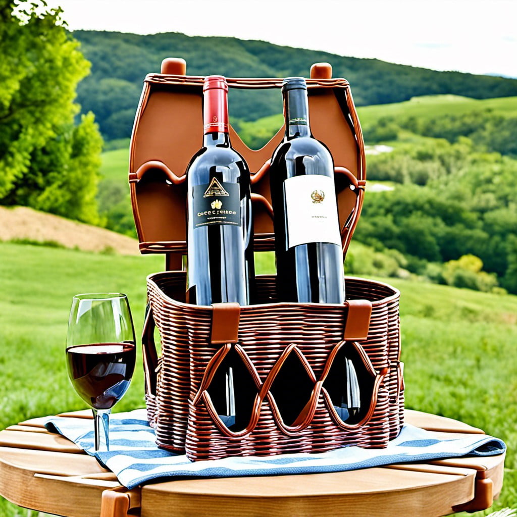 small portable pvc wine rack ideal for picnics