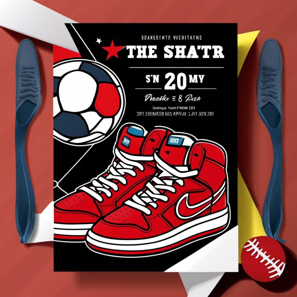 sneaker themed invitations