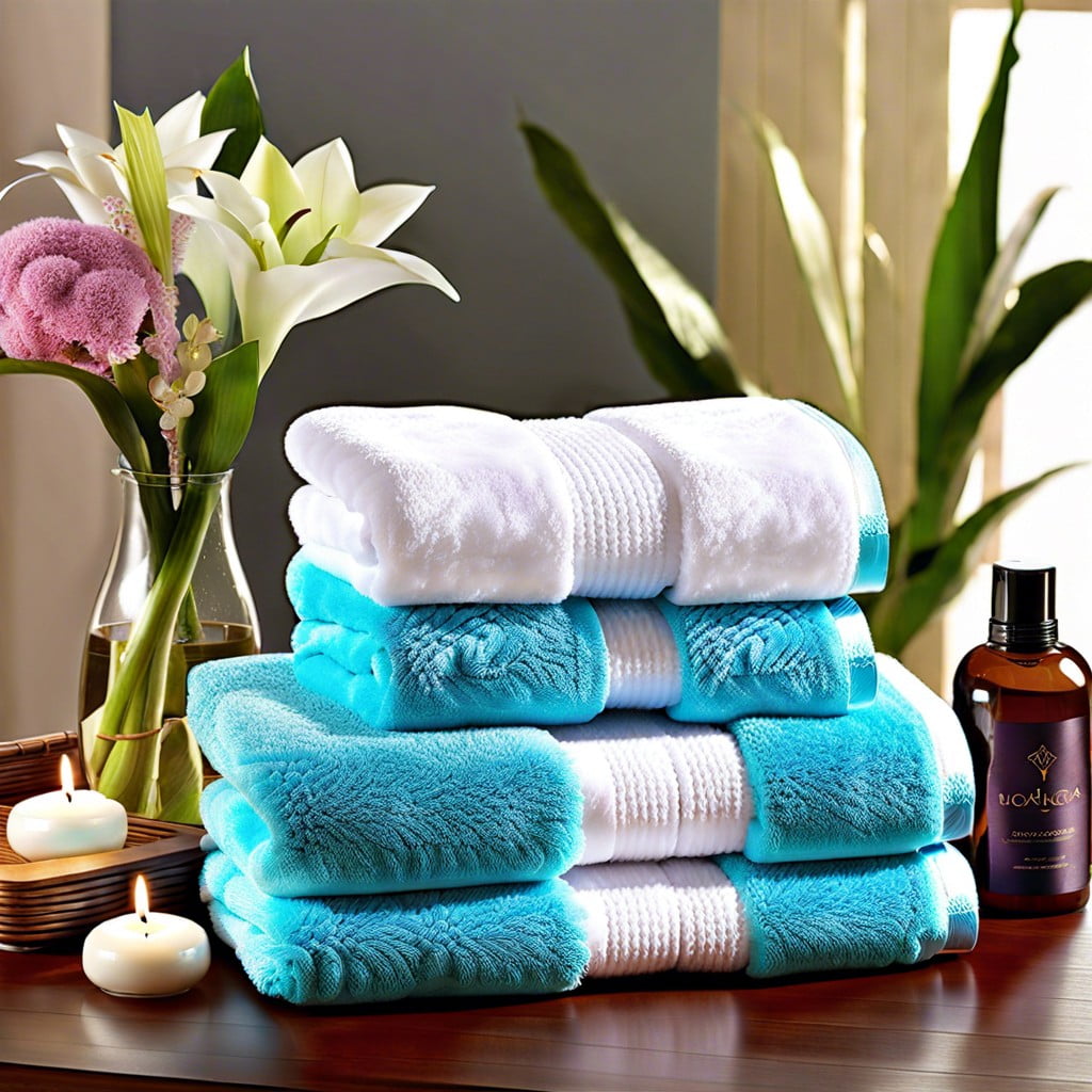 spa themed towel set
