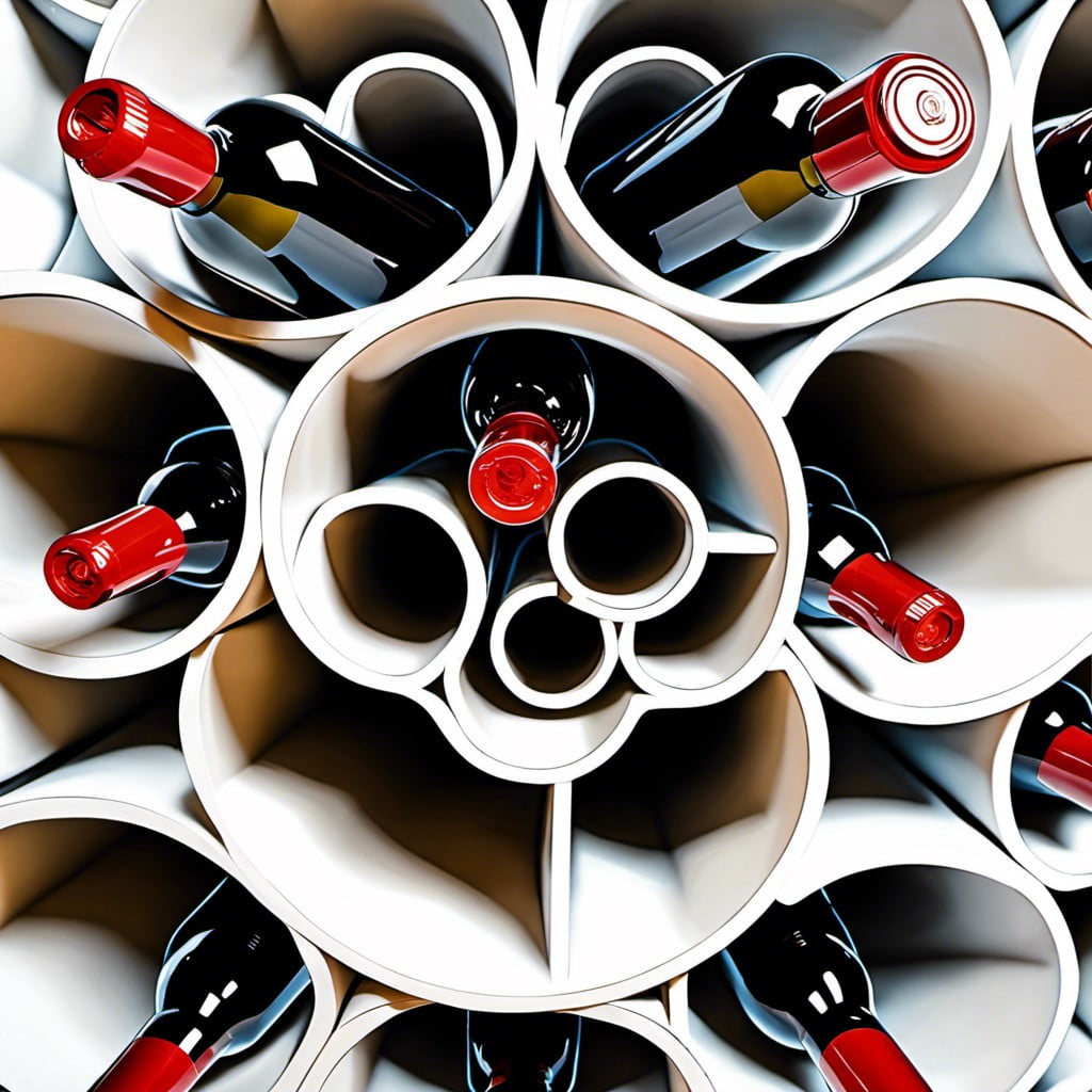 spiral pvc pipe wine rack