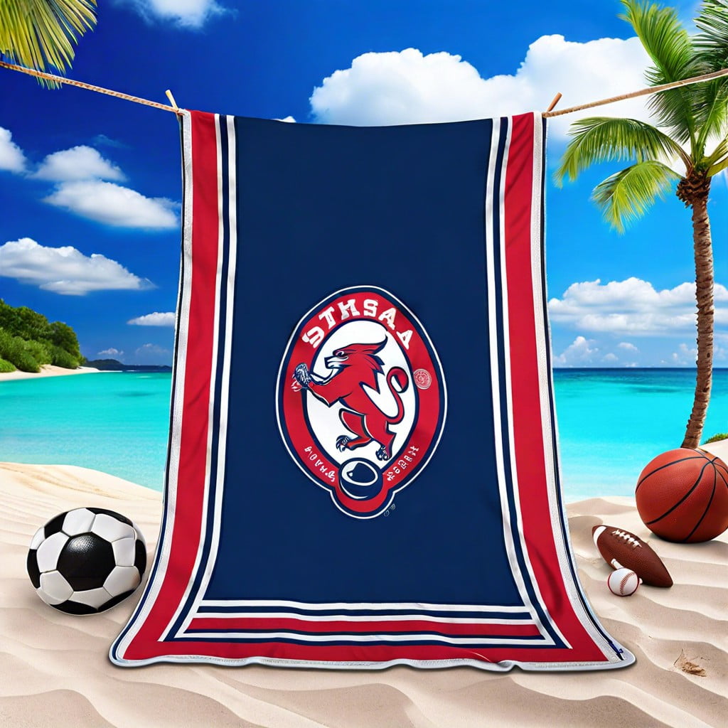 sports team beach towel