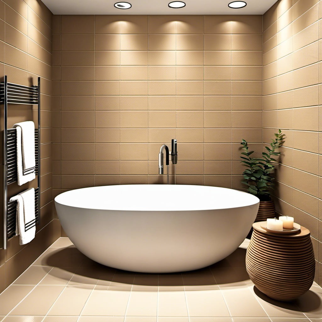 tan textured wall tiles for extra dimension