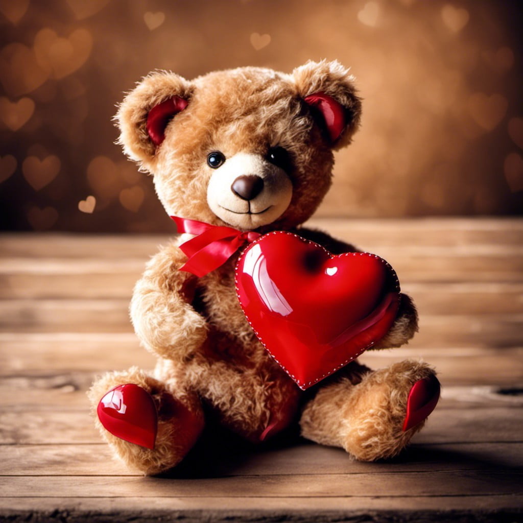 teddy bear holding a heart