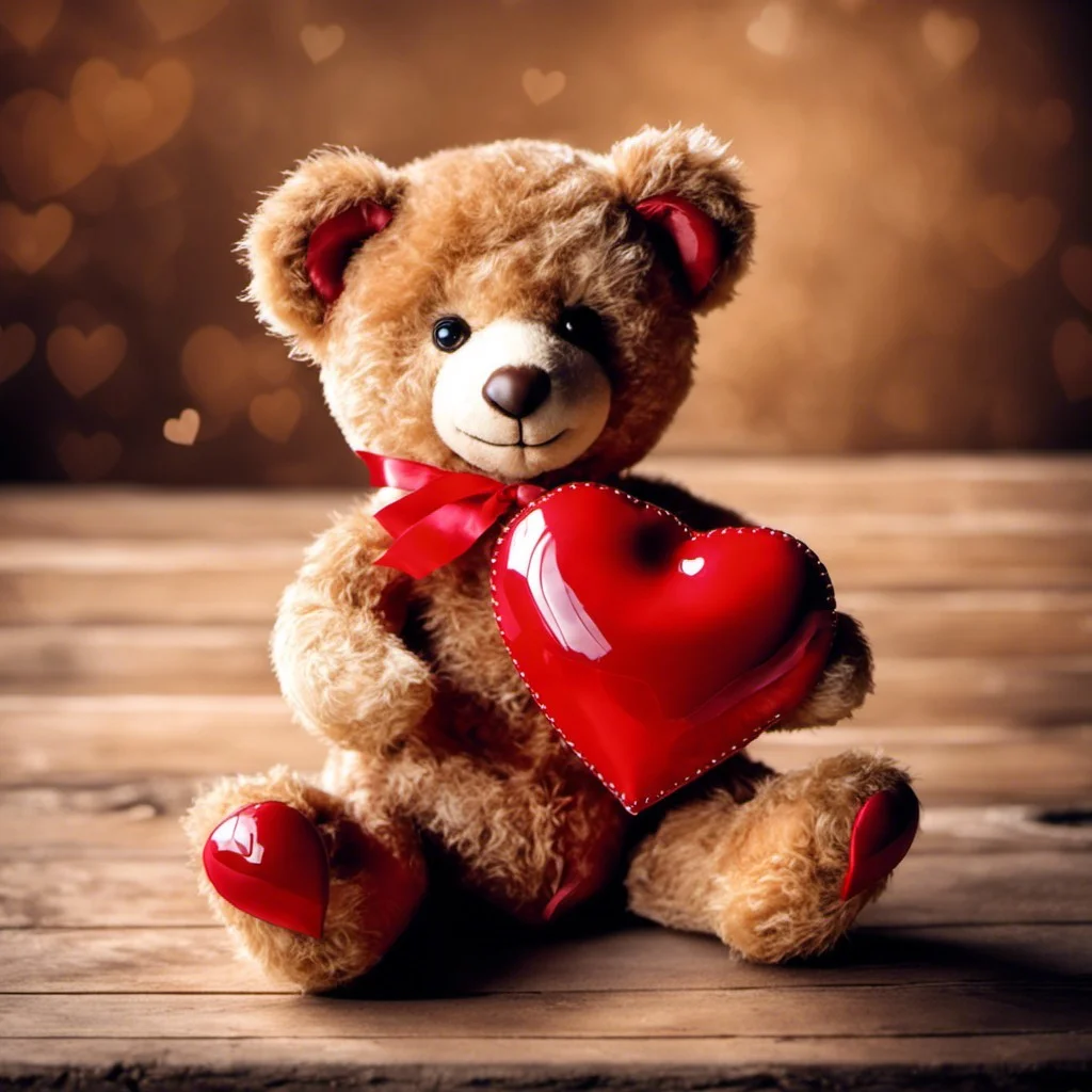 teddy bear holding a heart