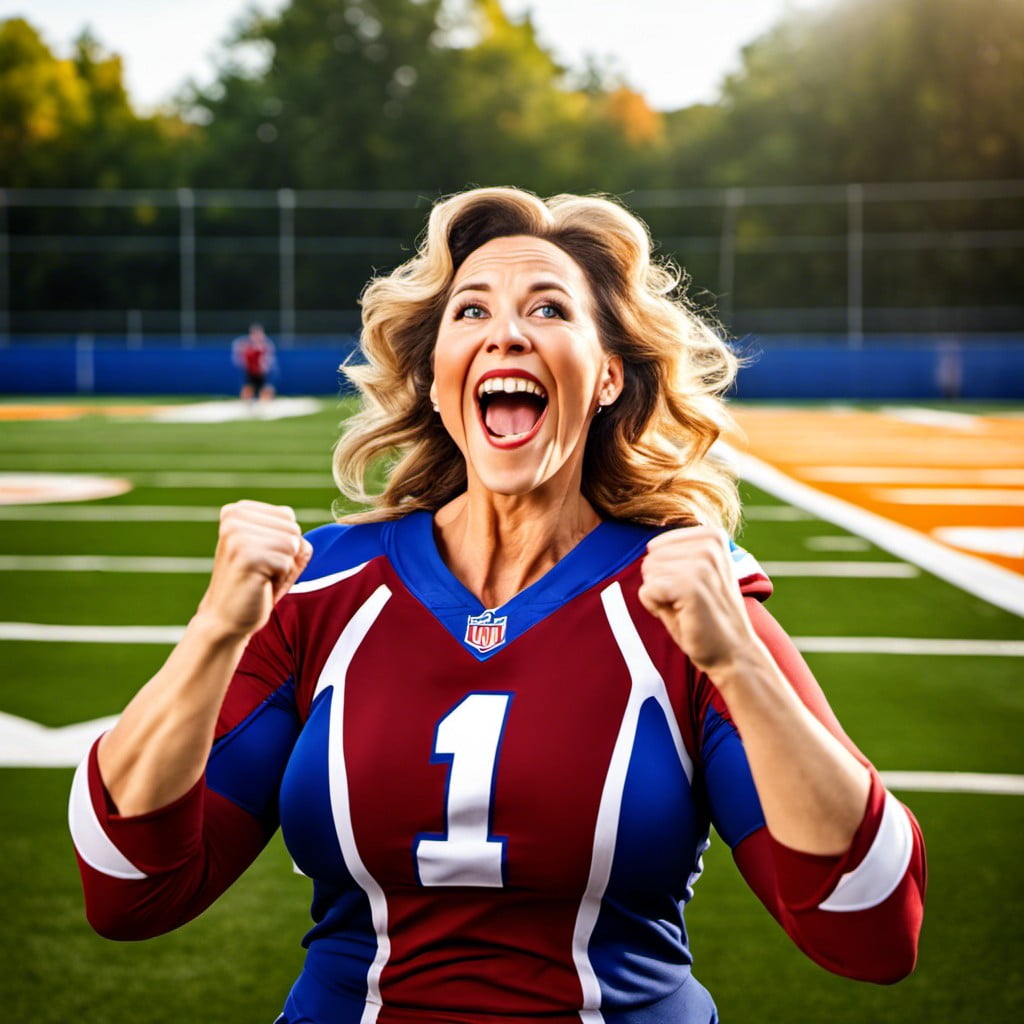 the loudest cheer comes from a football mom