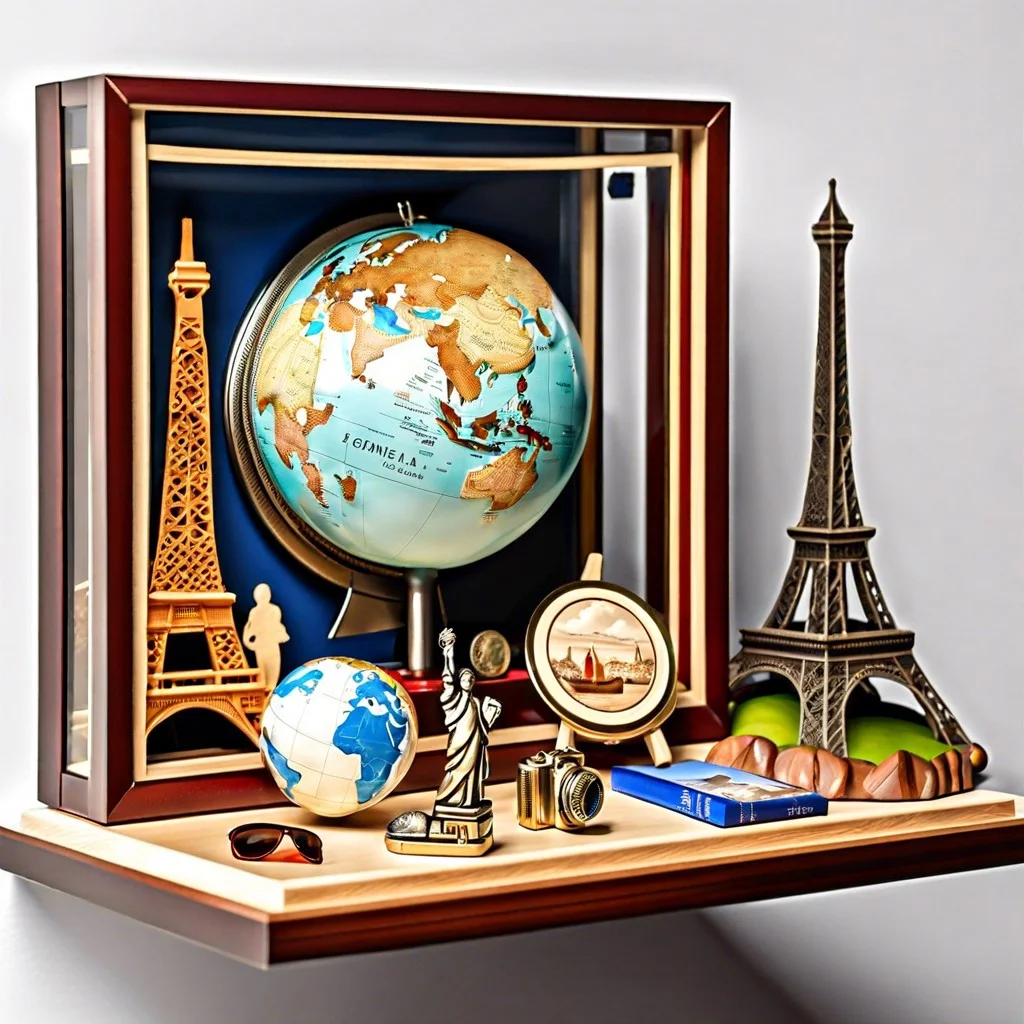 travel memorabilia shadow box