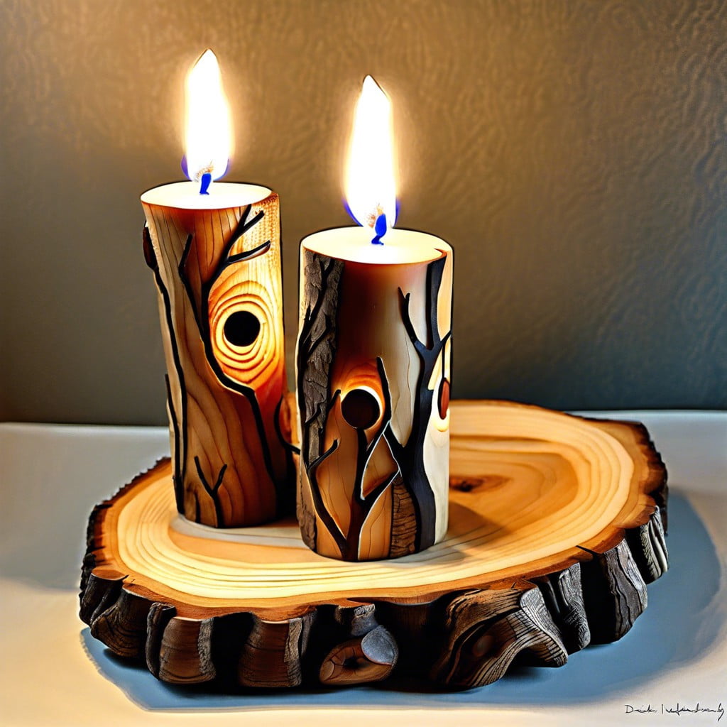 tree branch candle holder