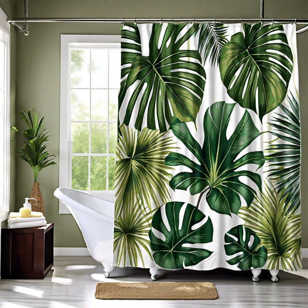 tropical palm leaf pattern