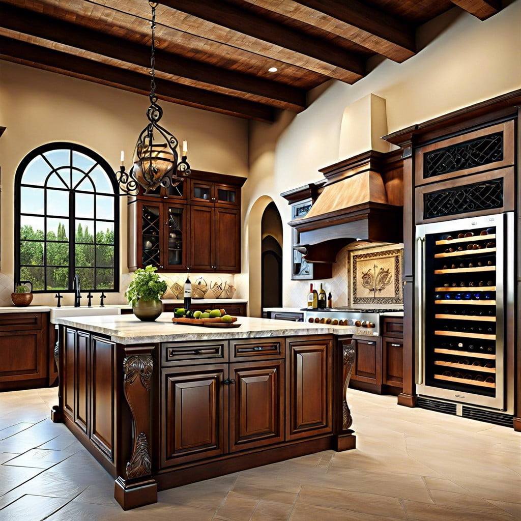 tuscan style wine fridge