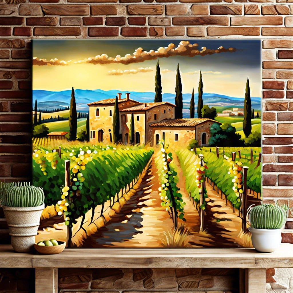 tuscan vineyard canvas prints