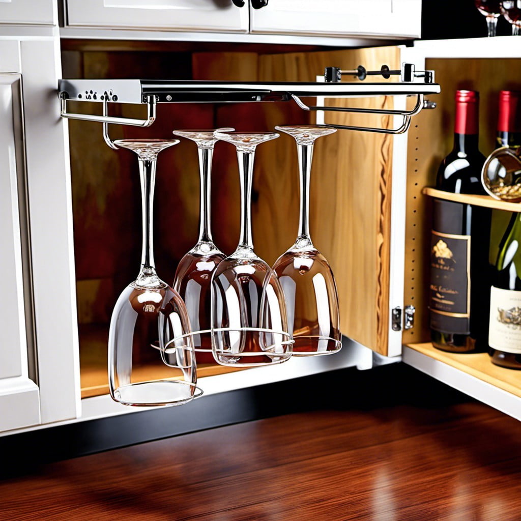 under cabinet stemware holder