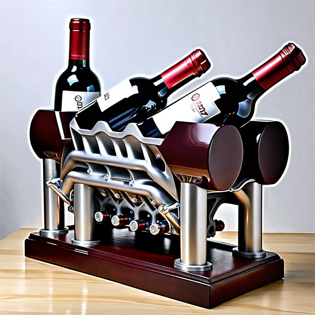 v12 engine wine holder