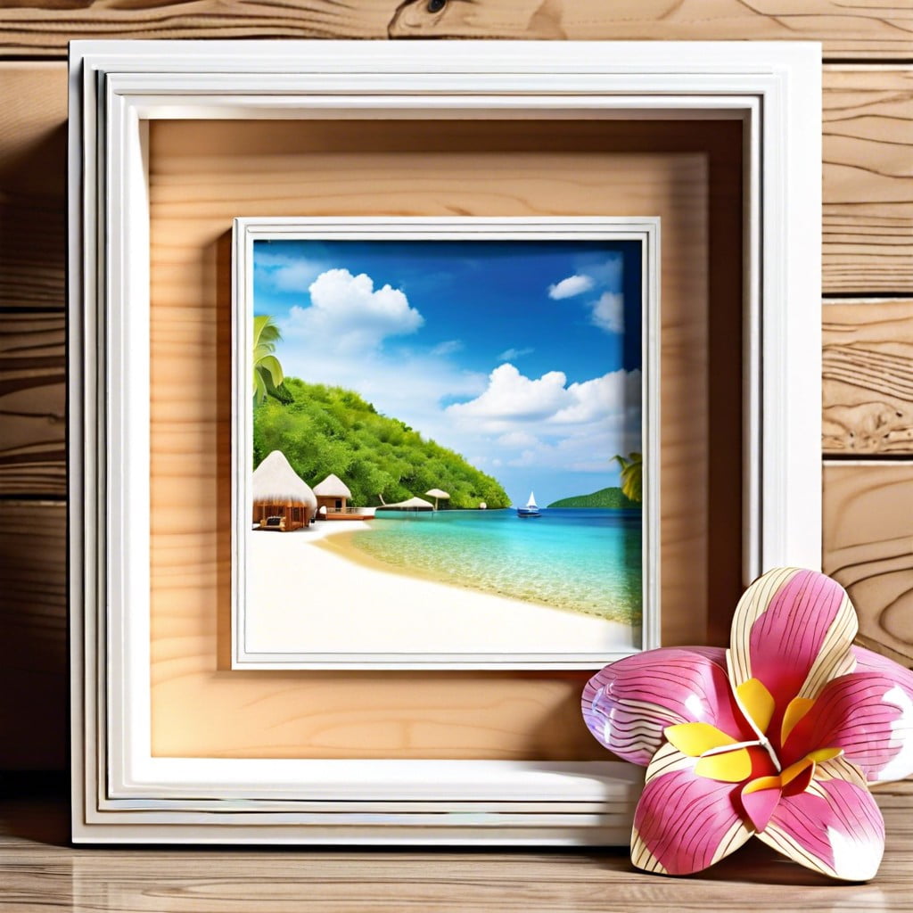 vacation souvenirs picture frame
