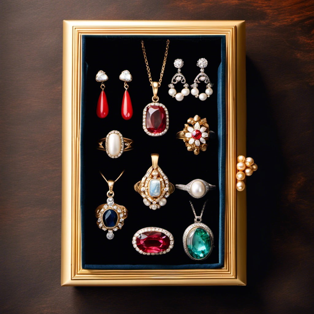 vintage jewelry collection display