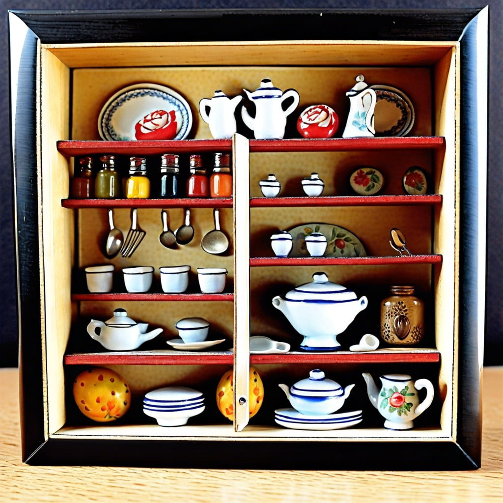 vintage kitchen shadow box