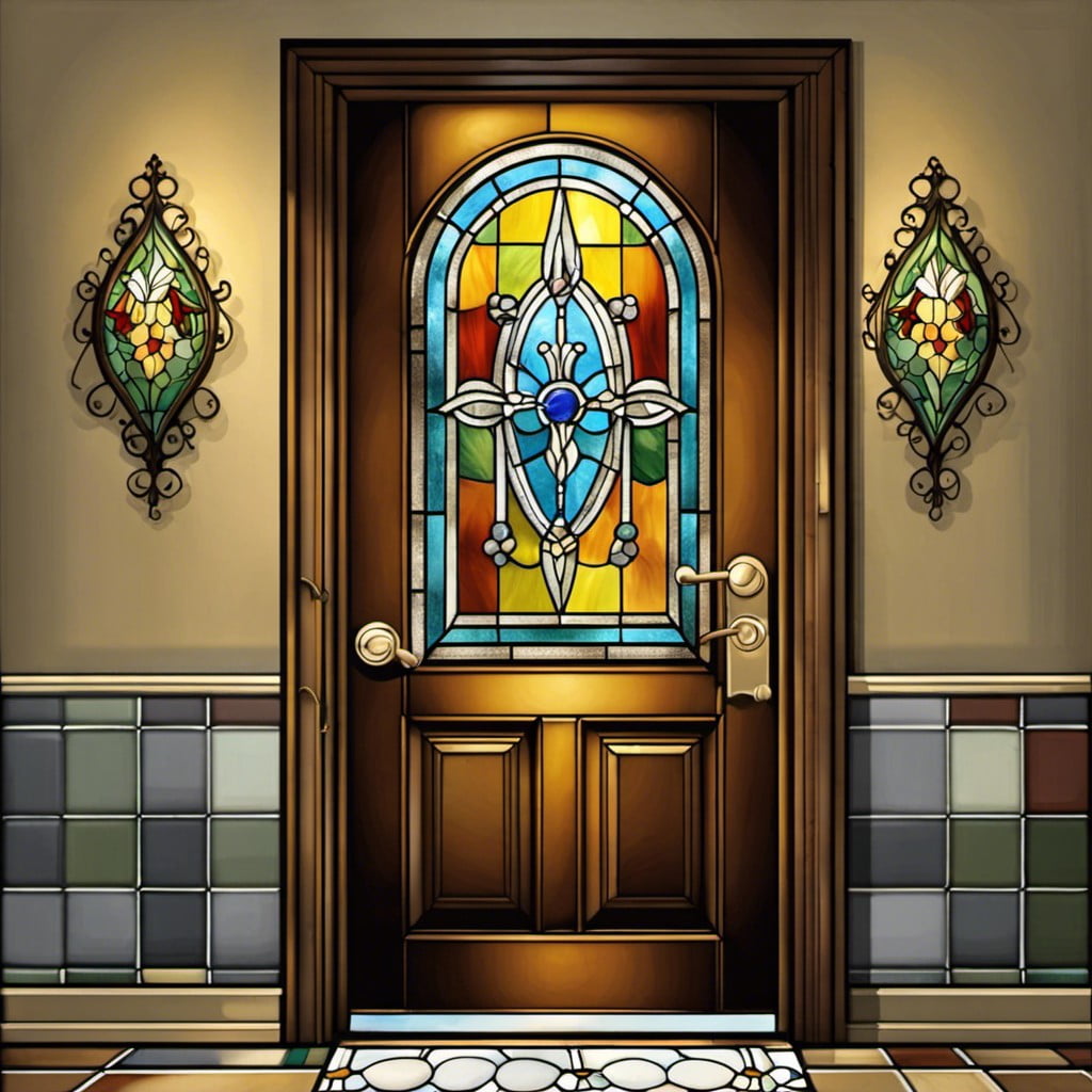 vintage stained glass door