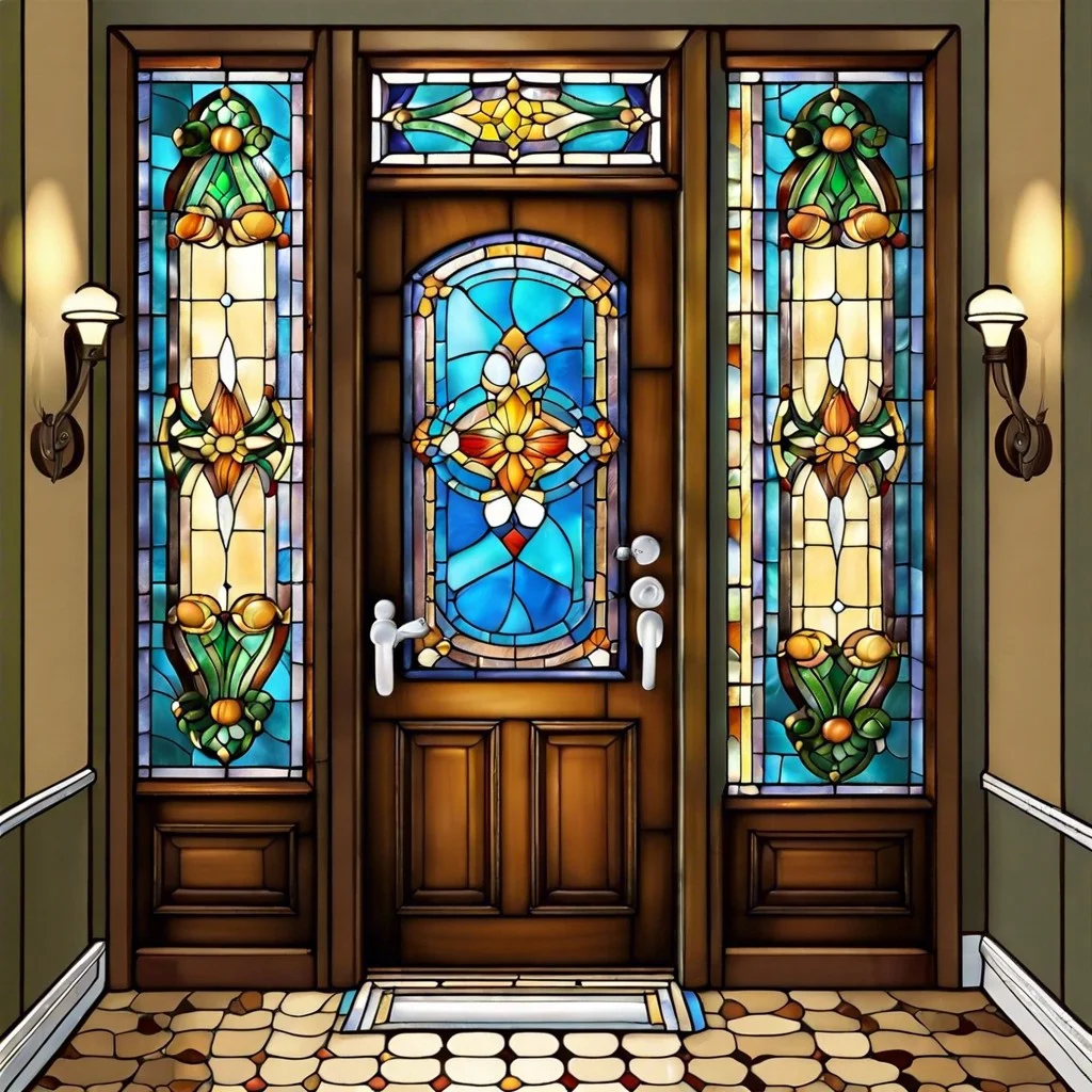 vintage stained glass doors