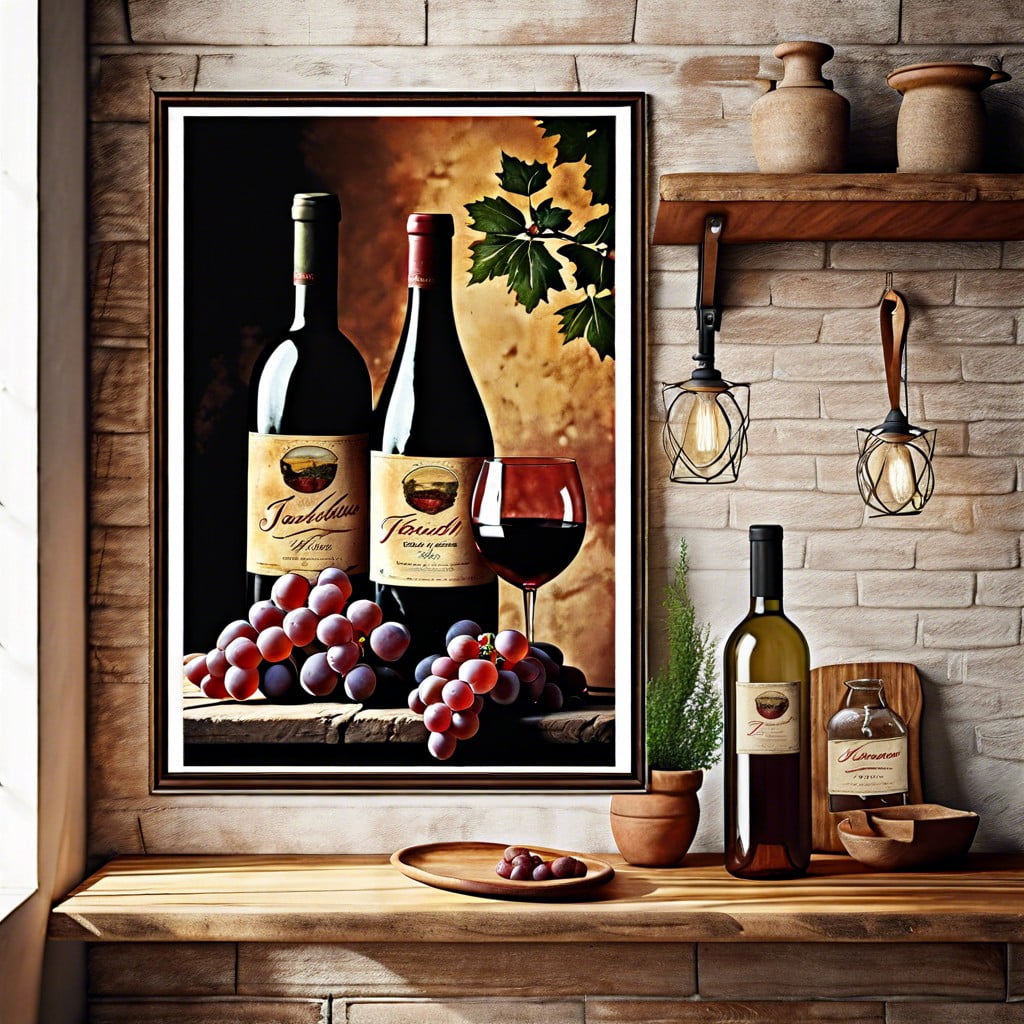 vintage tuscan wine posters