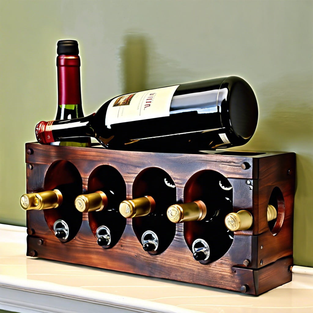 wall mounted engine block wine holder