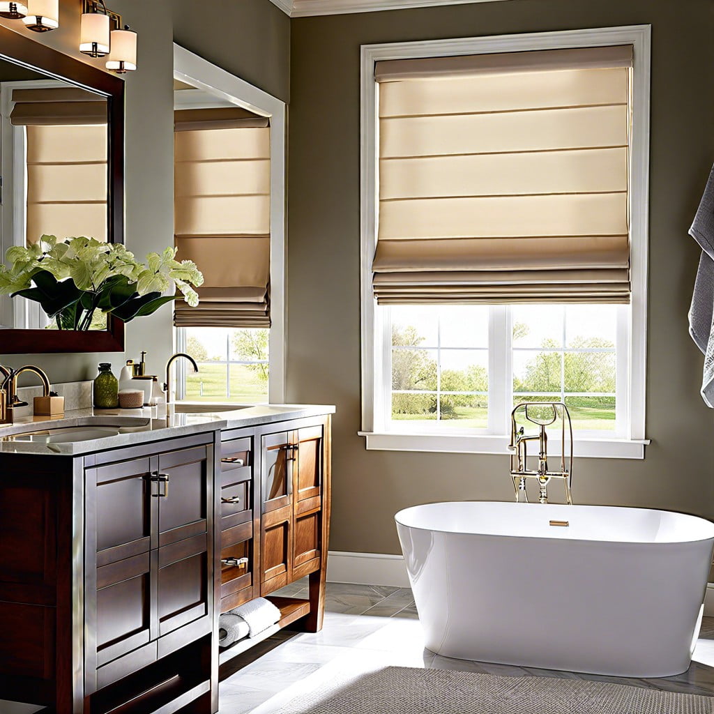 water resistant roman shades