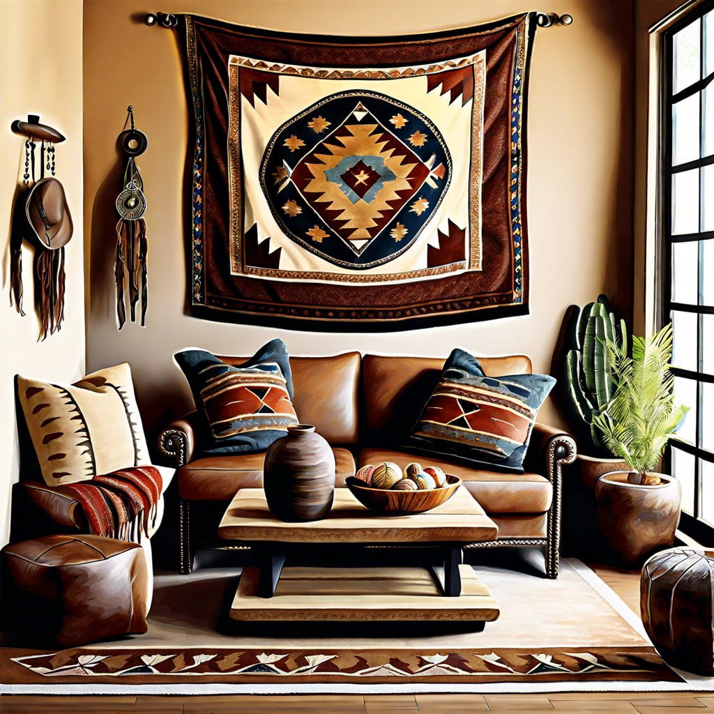 western tapestries or wall hangings