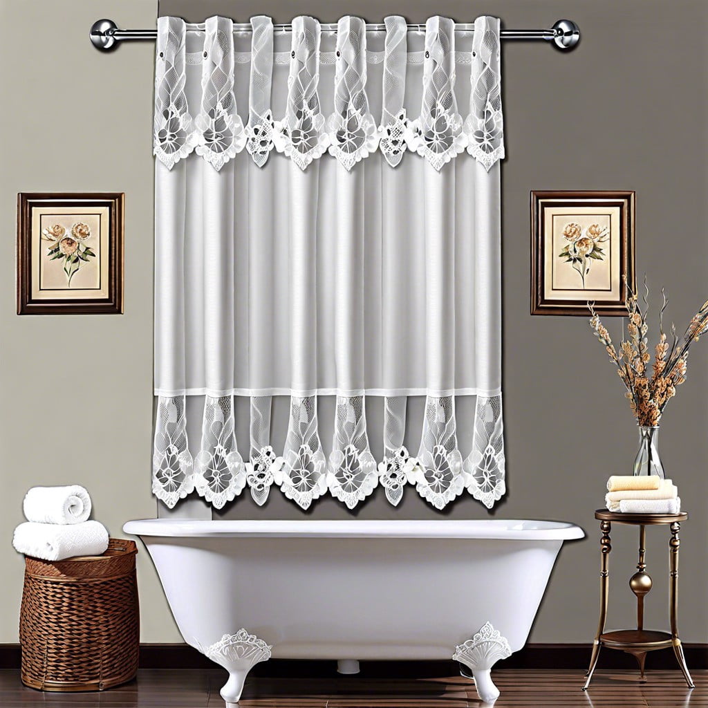 white lace curtains for vintage charm