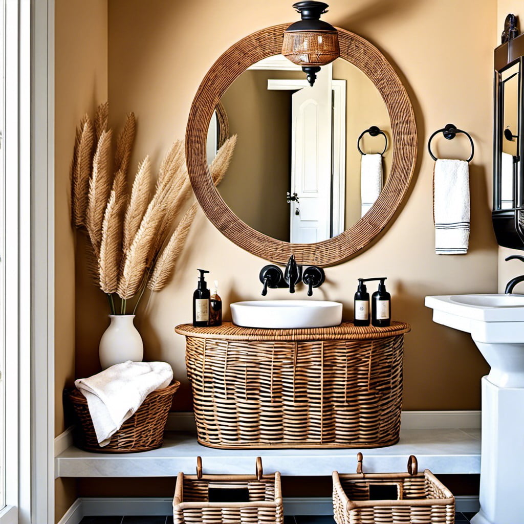 wicker basket storage