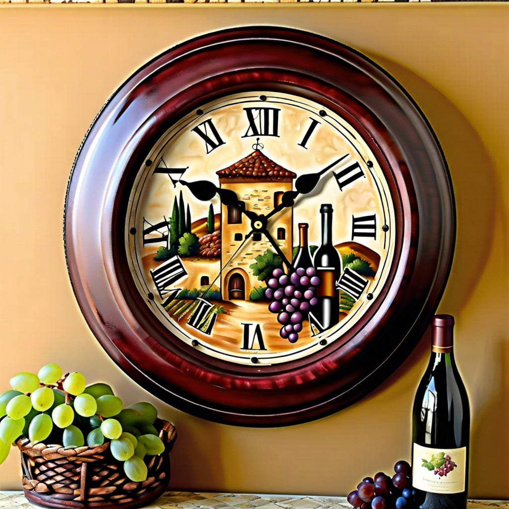 wine barrel clock