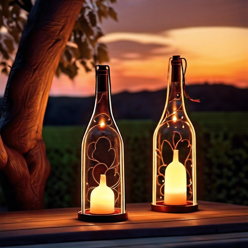 wine bottle lantern