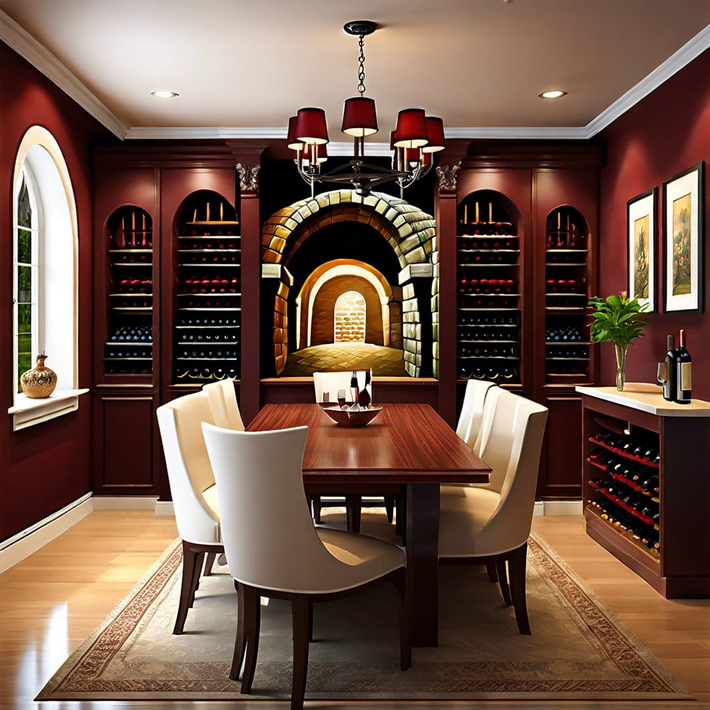 wine cellar mural